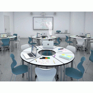Lot de 6 tables rabattables Octa avec roulette de transport Lot de 6 tables rabattables Octa avec roulette de transport