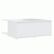 VidaXL Table basse blanc 80x80x31 cm bois d'ingénierie Modèle Atlas Infinite Prestige - 806876