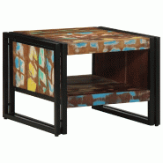 VidaXL Table basse multicolore 50x50x38 cm bois de récupération massif Modèle Orion Élite - 4102714