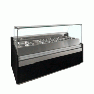 Vitrine ventilée positive 5 x GN 1/1, 3 portes pleines battantes, noire, à poser, 1098 W, 220 V - MONO