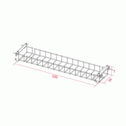 Grille passe-câbles en acier pour bureau Etner - 80 à 180 cm Grille passe-câbles en acier pour bureau Etner - 80 à 180 cm