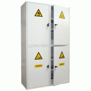 Armoire modulable ht 1950 mm - 4 compartiments séparés pour produits chimiques
