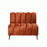 Banquette de restaurant professionnelle CHR Cocoon velours casino terra cotta, 150 cm  France Mobilier CHR - 3760326528639