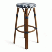 Bistromania Tabouret de bar RIVOLI - Bleu et Blanc - EA065 Bistromania Tabouret de bar RIVOLI - Bleu et Blanc - EA065