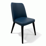 Chaise Exen pour restaurant en similicuir - Bleu - bleu Bois manufacturé 3701645700382