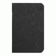 Clairefontaine Lot de 5 Carnet Age Bag 9x14, 96p./48 feuilles 90 g/m² piquées, couv. Coloris noir, uni - 3329687341013