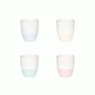 Coffret de 4 gobelets Aqua 16 cl - 16.00 cl Multicolore Rond Grès Table Passion 7.00x7.00 cm - multicolore Grès 3106232283079 Coffret de 4 gobelets Aqua 16 cl - 16.00 cl Multicolore Rond Grès Table Passion 7.00x7.00 cm - multicolore Grès 3106232283079