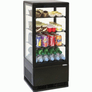 Mini vitrine réfrigérée positive 78 L Noire | Casselin - CVR78LN_0