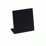 PLEXIROM Ardoise de table en ''l'' larg. 5xhaut. 4cm par 10 - noir W00021-10