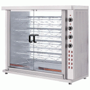 Rôtissoire à poulets électrique avec éclairage, 9 broches pour 36-45 poulets 1320x570x1250 mm - VIRTUS - 0615402512701