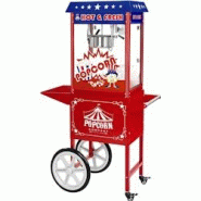 Royal Catering Popcorn maker - Trolley included - American design - rouge 4250928638168