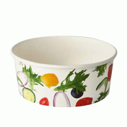 Starpak 45 bols à salade, carton To Go 750 ml Ø 15 cm · 6 cm Salad - vert en carton 86034