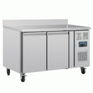 Table réfrigérée positive 2 portes Série U avec dosseret 282L UA064 Polar Table réfrigérée positive 2 portes Série U avec dosseret 282L UA064 Polar