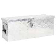 Vidaxl boîte de rangement argenté 60x23,5x23 cm aluminium 152248