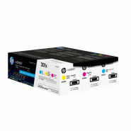 201X LaserJet, lot de 3 cartouches de toner grande capacité authentiques, cyan/magenta/jaune
