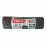 Alfapac - Lot de 10 sacs poubelle « Community Bin », 84 x 105 cm, 100 L - noir COMP17