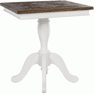 CLP Table bistrot Grasby Bois HBT: 75x70x70 cm Marron foncé - marron Bois manufacturé 326959