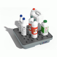 Cuvette de rétention PE - 10 l avec caillebotis amovible - Finition polyéthylène