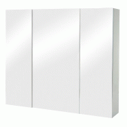 Décoshop26 - Armoire murale de salle de bain avec miroir 6 étagères finition brillante 70x80x16 cm contreplaqué gris 04_0010228 - 3000267925341_0