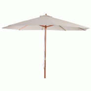 Décoshop26 - Parasol de jardin Ø 3m polyester/bois crème 04_0003823 - beige Bois massif 3000528232690