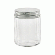 FHC - 120Pcs - Pot en verre rond avec couvercle en aluminium à visser - H99mm 300ml - transparent verre FHC294VBOC300 FHC - 120Pcs - Pot en verre rond avec couvercle en aluminium à visser - H99mm 300ml - transparent verre FHC294VBOC300