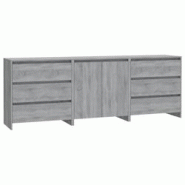 Helloshop26 - Buffet bahut commode armoire meuble de rangement organisateur cuisine salle de séjour salons 3 pcs sonoma bois 02_0037184 - 30002132571 Helloshop26 - Buffet bahut commode armoire meuble de rangement organisateur cuisine salle de séjour salons 3 pcs sonoma bois 02_0037184 - 30002132571