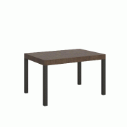 Itamoby Table extensible 140/224x80cm Everyday noyer avec pieds anthracite - marron 8050598901243