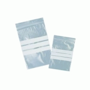 Sachets fermeture à zip avec bande marquage 60x80 (mm)