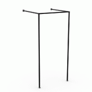Structure cabine L90xP90xH200cm - noir mat