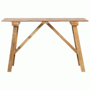 VidaXL Table console 130x40x80 cm bois de récupération mélangé Modèle Luna Carrée - 283916