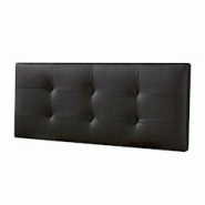 VS Venta-stock Tête de lit Carla 140x60 cm Noir, rembourrée de Mousse - noir T20012