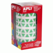 Apli 6136 gommettes triangulaires, 10,5x10,5x10,5 mm, en rouleau, coloris vert - 8410782048664