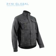 Veste de travail en coton et polyester - Renforts Oxford, protège reins, 7 poches - BARVA COVERGUARD_0