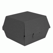 Boîte hamburger The Pack carton ondulé nano micro M 13X12,5X9cm noir - par 500