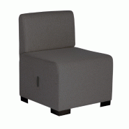 Canapé 1 place - Coloris variés - Structure bois - Assise et dossier en mousse - Revêtement 100% polyester - Fabrication Européenne_0