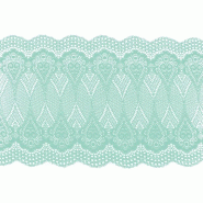 Chemin de table dentelle persan vert d'eau 18cm x 5m