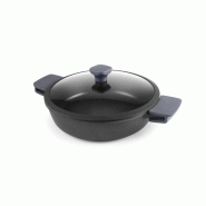 Cocotte antiadhésive IBILI NEO en aluminium moulé 36 x 8,8 cm, 7,4 L avec couvercle et poignées en silicone - aluminium 8411922458114