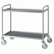 Diamond - Chariot de service - 2 niveaux - réf. CR2/80B - gris inox AKS-CR2/80B