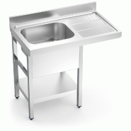 Lave-vaisselle simple bac, égouttoir à droite 1200x700x890 mm. - FRI054218