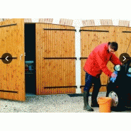 Porte de garage battante janibat / ouverture manuelle / en bois