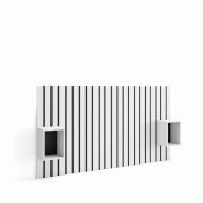 SKRAUT HOME Tête de lit, 196x107x3 cm, Lit de 120,135,140 cm, Panneaux Muraux, Blanc - blanc Bois manufacturé 468_1