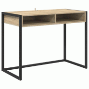 VidaXL Bureau avec stockage Sonoma 100 x 50 x 75 cm Bois d'ingénierie Modèle Orion Select - 886475