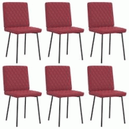 VidaXL Chaises à Manger Lot De 6 Rouge Bordeaux Similicuir - rouge 8721158569318 VidaXL Chaises à Manger Lot De 6 Rouge Bordeaux Similicuir - rouge 8721158569318