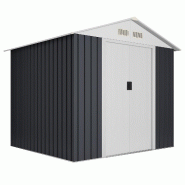Wasabi - Abri Métal Avancé Seconde 4,1m² - 158x260x200cm - Abri extérieur métallique - Portes coulissantes - Rampa d'accès - Résistant - Sécur