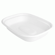Barquette bagasse blanche 1100cc 23,1x18,2x4,3cm - par 300