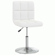Chaise à manger Blanc Similicuir Modèle Signature Prestige - 3087438