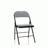 Chaise visiteur / Chaise de conférence / Pliante TUDELA II Tissu gris clair hjh OFFICE - gris polyester 803011
