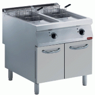 Diamond - Friteuse électrique 2 cuves "Y" 15 litres, brûleurs extérieurs, sur meuble - réf. E22/F30A8-N - inox AKS-E22/F30A8-N