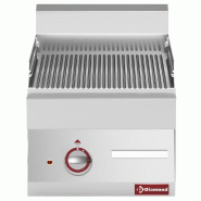 Diamond - Plaque de cuisson électrique rainurée -Top- - réf. E65/PR4T-N - gris inox AKS-E65/PR4T-N