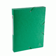 Exacompta - Réf. 50813E - 10 boites de classement Exabox Dos 40mm Carte lustrée Scotten - A4 - Vert - vert en carton 50813E_0